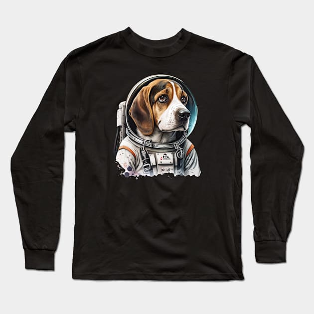 Astronaut Beagle Long Sleeve T-Shirt by JayD World